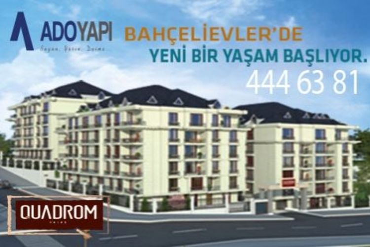 Bahçelievler Quadrom Palas’ta konut 277 bin 500 TL’den başlıyor!