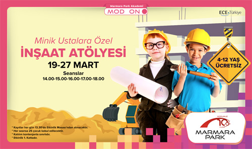 Marmara Park Minik İnşaatçılar İçin Özel Atölye Kurdu